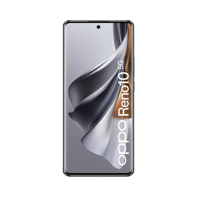 OPPO Reno Smartphone 5G, AI Tripla fotocamera 64+32+8MP, Selfie 32MP, Display 6.7" 120HZ AMOLED, 5000 mAh, RAM 8GB (Esp. fino 16GB) + ROM 256GB, [Versione Italia], Colore Silvery Grey