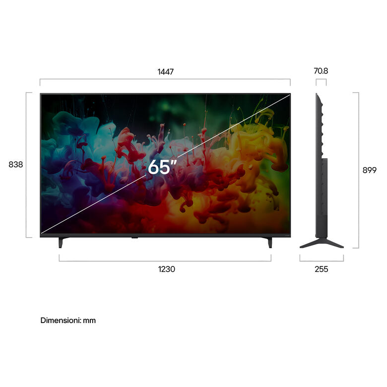 LG QNED AI MiniLED 65'' Serie QNED70B 65QNED70B6C, 4K, AI Magic Remote, 100% Volume colore, 3 HDMI, 20W, SMART TV 2026