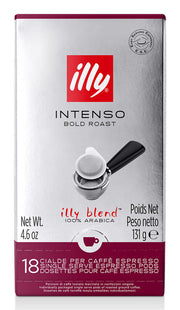 Illy 18 Caffè in Cialde Monodose E.S.E. Tostato INTENSO