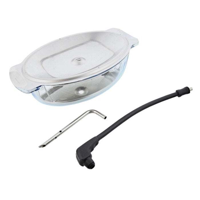 Electrolux S.STEAMKIT accessorio e componente per forno Nero, Acciaio inossidabile, Trasparente Vetro, Acciaio inossidabile Set per cottura a vapore