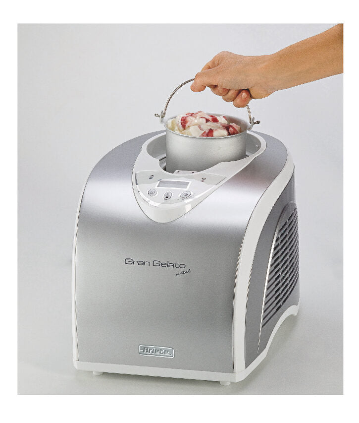 Ariete 0693 Gelatiera compressore 135 W Argento, Bianco