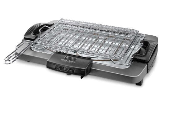 De’Longhi BQ 80.X Barbecue con Griglia Elettrica Girevole 2450W