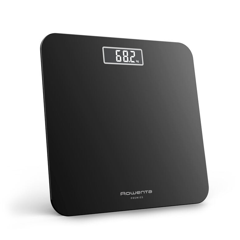 Rowenta Premiss 2.0, Bilancia da Bagno, Display LCD Facile da Leggere, Nero, BS1800