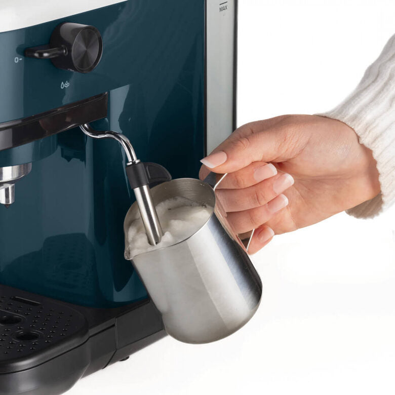 Ariete 1399 Snow White Macchina da caffè espresso, Per polvere e cialde ESE, 1300 W, Capacità 1,1L, 15 bar di pressione, Filtro 1, 2 tazze e cialda ESE, Cappuccino, Bianco
