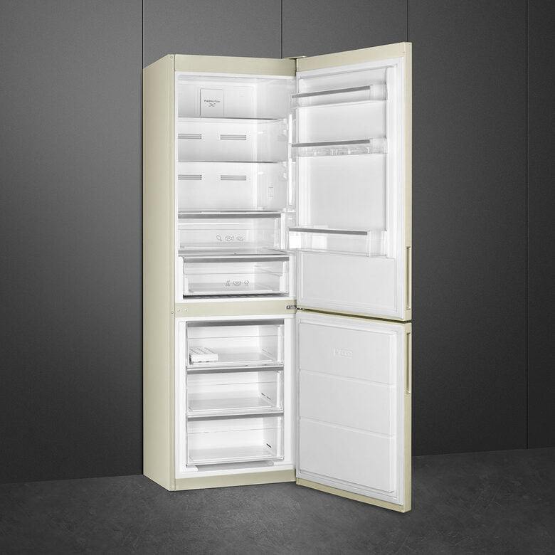 Smeg FC20EN1M1 Frigorifero Combinato A Libera Installazione, No Frost, Classe E, Sabbia