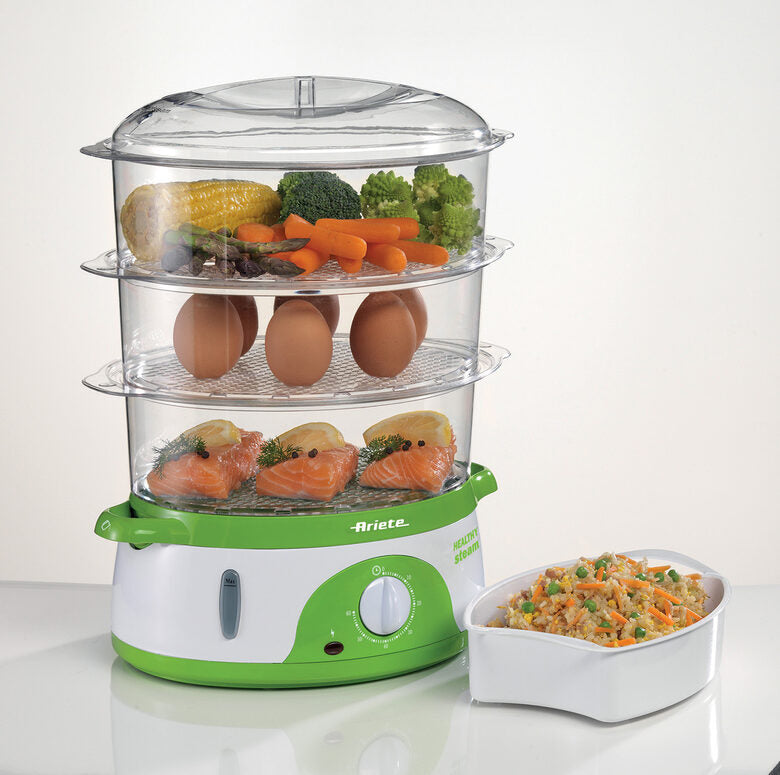 Ariete 0911 pentola a vapore 3 cestello/i Libera installazione 800 W Verde, Bianco