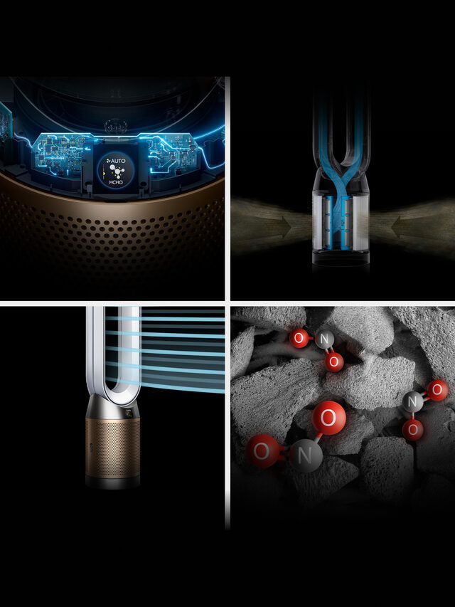 Dyson HP12 Ventilatore Purificatore Hot+Cool HP2 De-Nox 27 m² 63 dB Oro, Bianco