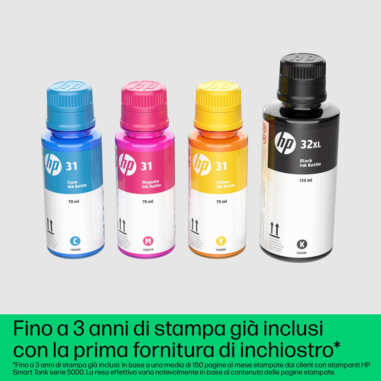 HP Smart Tank Stampante multifunzione 5105, Colore, Stampante per Abitazioni e piccoli uffici, Stampa, copia, scansione, wireless, Serbatoio stampante (tank) per grandi volumi di documenti,