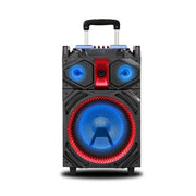 New Majestic DJB-292 BT USB SD AX Sistema PA trolley 160 W Nero, Rosso