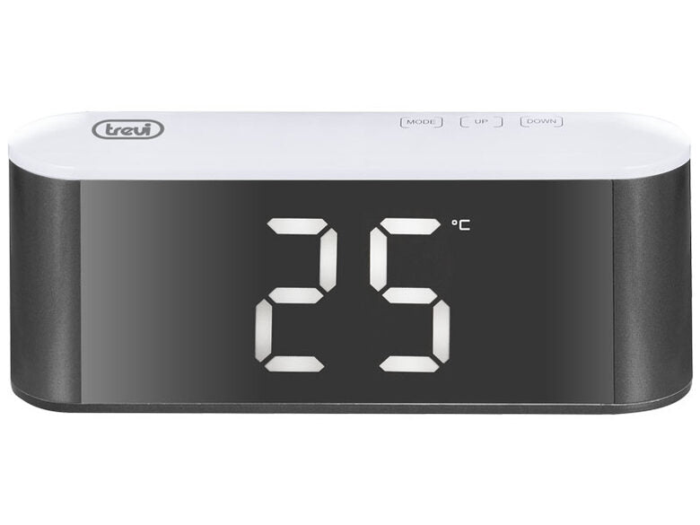 Trevi EC 883 BL Orologio da tavolo digitale Rettangolare Nero, Bianco