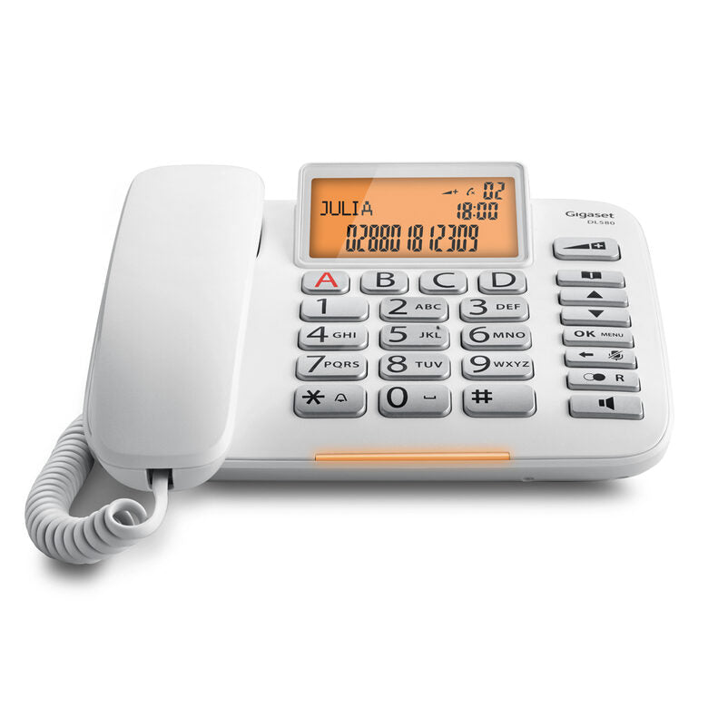 Gigaset DL580 Telefono analogico Identificatore di chiamata Bianco