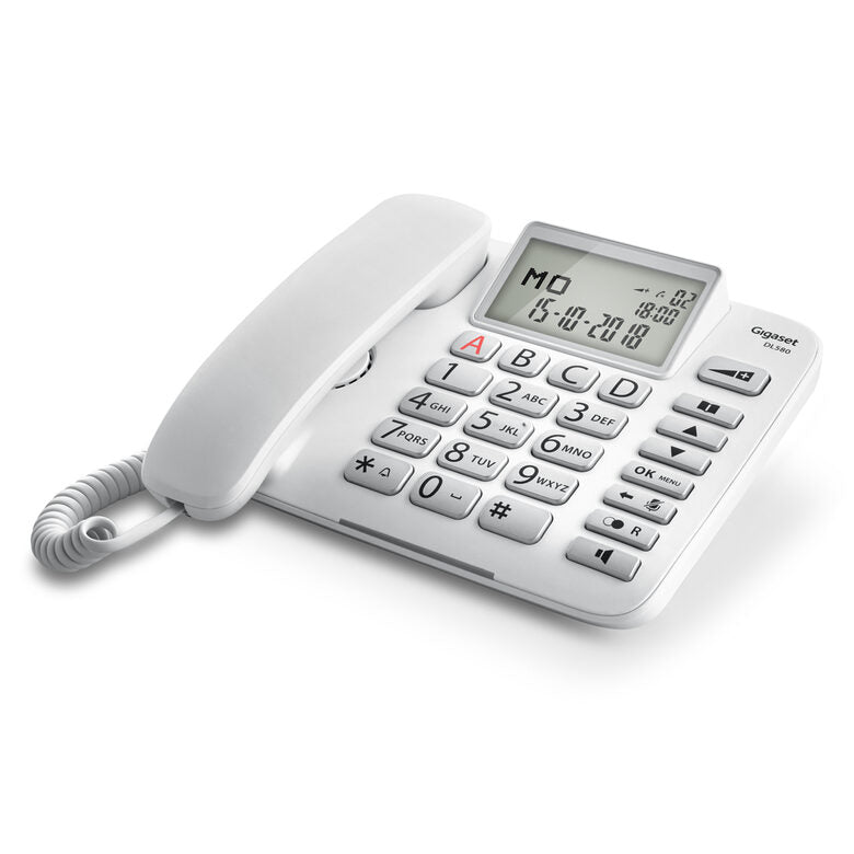 Gigaset DL580 Telefono analogico Identificatore di chiamata Bianco