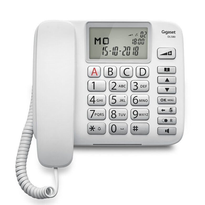 Gigaset DL580 Telefono analogico Identificatore di chiamata Bianco