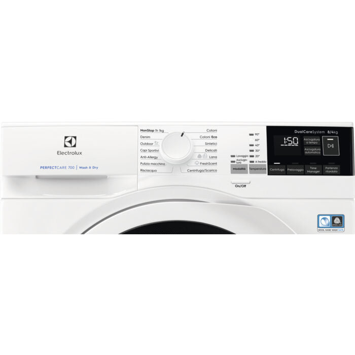 Electrolux EW7W484W lavasciuga Libera installazione Caricamento frontale Bianco E