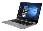 ASUS VivoBook Flip TP401MA-BZ023T notebook Ibrido (2 in 1) 35,6 cm (14") Touch screen HD Intel® Pentium® 4 GB LPDDR4-SDRAM 256 GB SSD Wi-Fi 5 (802.11ac) Windows 10 Home Grigio
