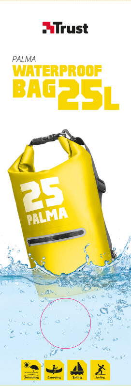 Trust Palma Giallo Zaino a Sacco 25 Lt Impermeabile