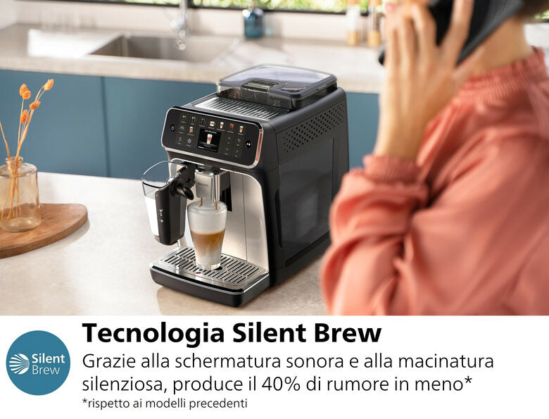 Philips 5500 series LatteGo EP5547/90 Macchina caffè automatica, 20 bevande, cappuccinatore, 1.8 L, macine in ceramica