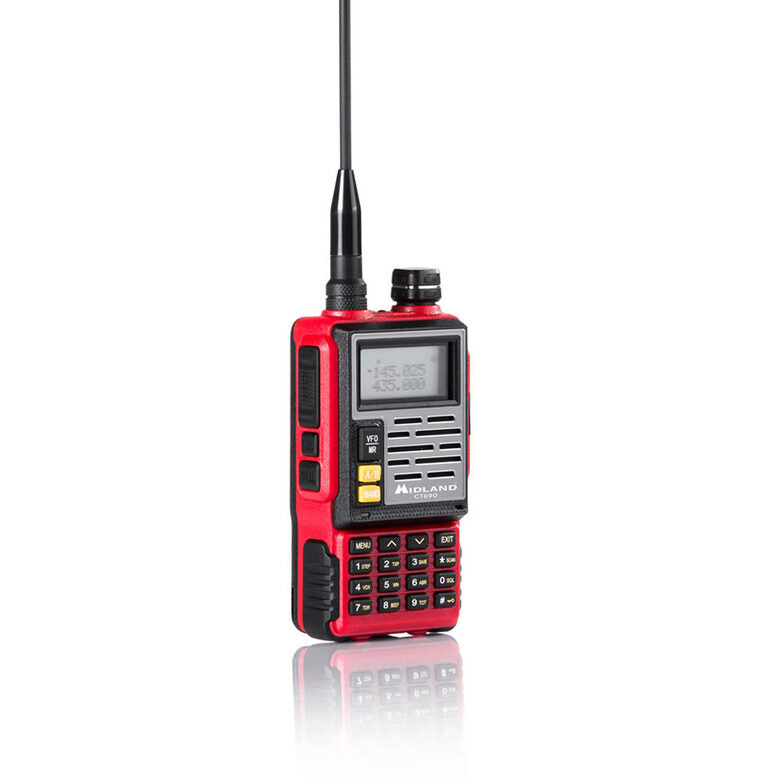 Midland CT690 ricetrasmittente 128 canali 136 - 480 MHz Nero, Rosso