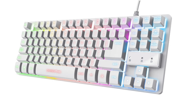 Trust GXT 833W Thado tastiera Gaming USB Olandese Bianco