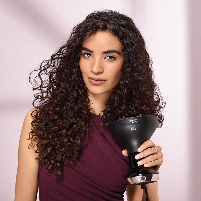 Bellissima Imetec Diffon Ion Ceramic, Diffusore ad Aria Calda per Capelli Ricci, Tecnologia Ion Ceramic, Doppio voltaggio, 700 W, 2 Combinazioni Aria/Temperatura, Asciugatura Delicata Senza