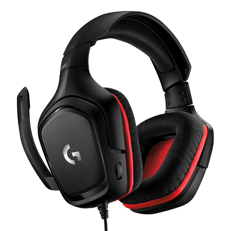 Logitech G G332 Gaming Headset Auricolare Cablato A Padiglione Giocare Nero, Rosso