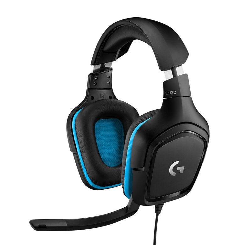Logitech G G432 Gaming Headset Auricolare Cablato A Padiglione Giocare Nero, Blu