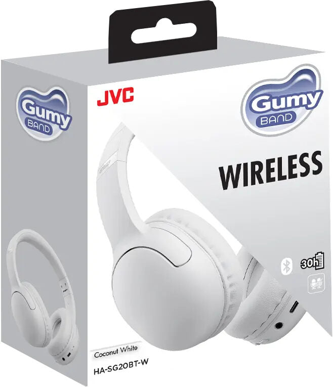 JVC HA-SG20BT Cuffie wireless Bluetooth GUMY, Coconut White
