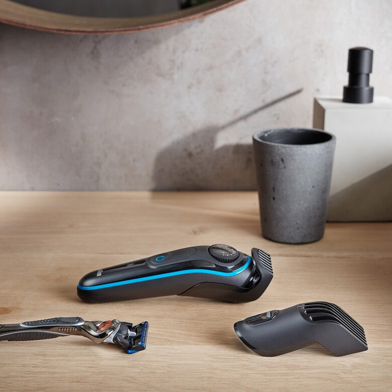 Braun BT3940 rasoio elettrico Trimmer Nero, Blu