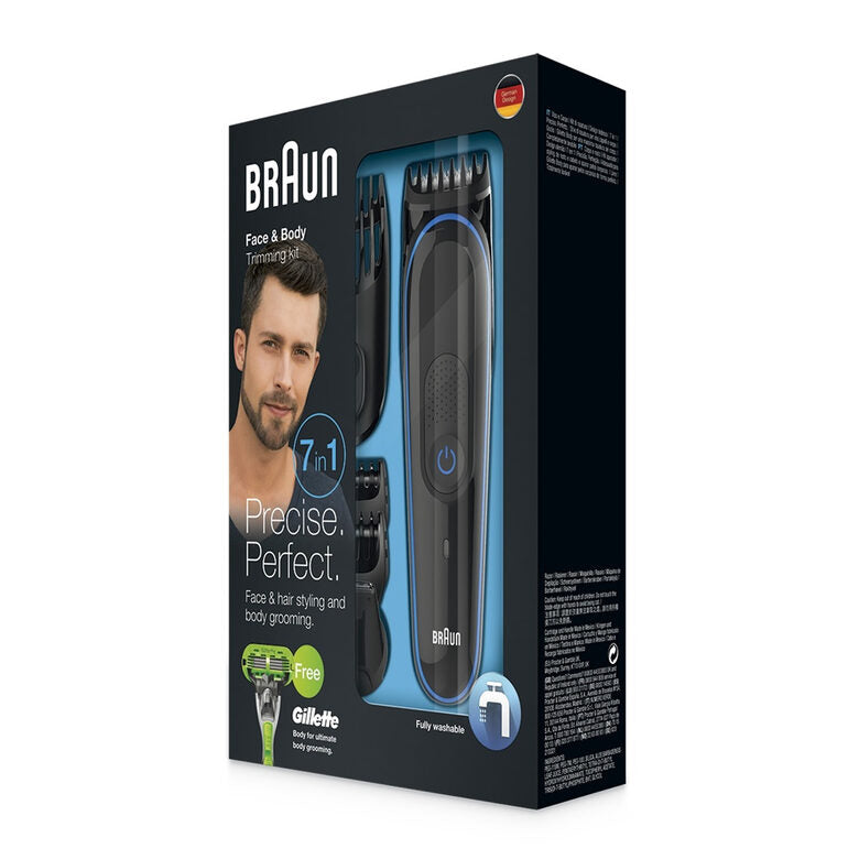 Braun BT3940 rasoio elettrico Trimmer Nero, Blu