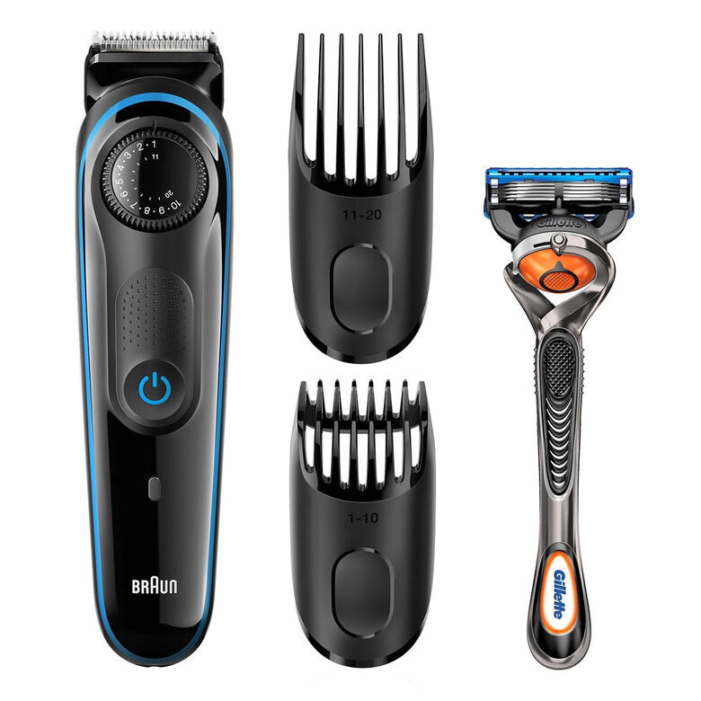 Braun BT3940 rasoio elettrico Trimmer Nero, Blu