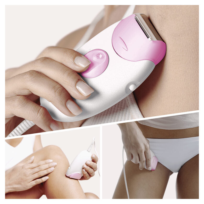 Braun Silk-épil 3 -270, Epilatore Donna Per La Rimozione Duratura Dei Peli - Bianco/Rosa