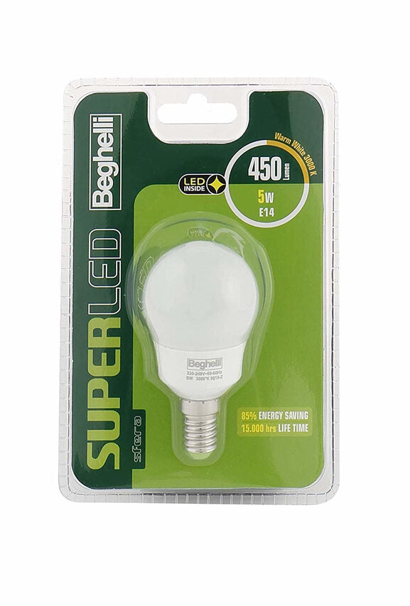 Beghelli 56890BL Lampadina a risparmio energetico 5 W E14 F