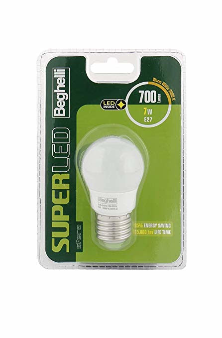 Beghelli 56896BL Lampadina a risparmio energetico 7 W E27 F