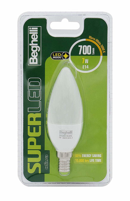 Beghelli 56888BL Lampadina a risparmio energetico 7 W E14 F