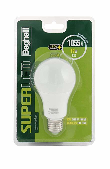 Beghelli 56883BL Lampadina a risparmio energetico 12 W E27 F