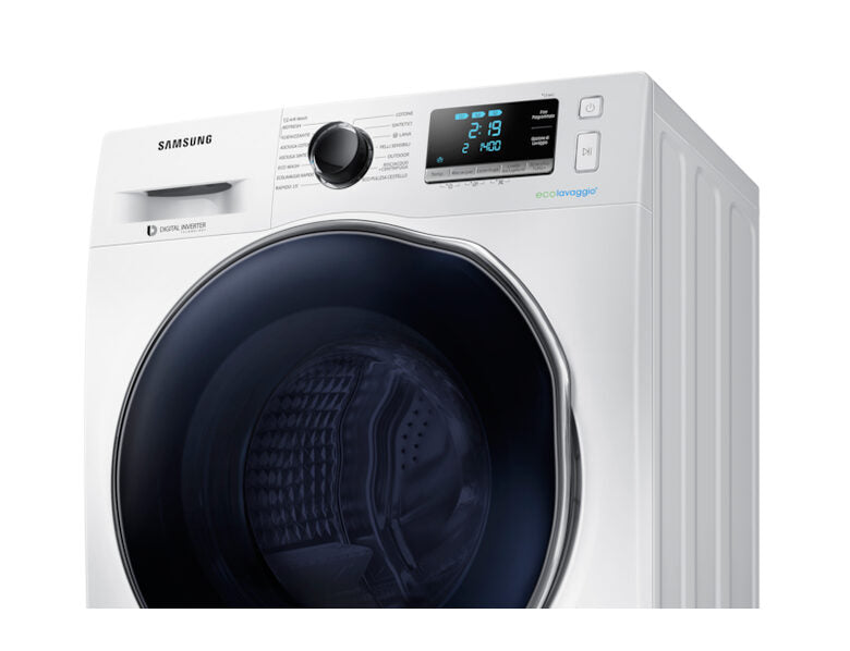 Samsung WD90J6A10AW lavasciuga Libera installazione Caricamento frontale Nero, Bianco