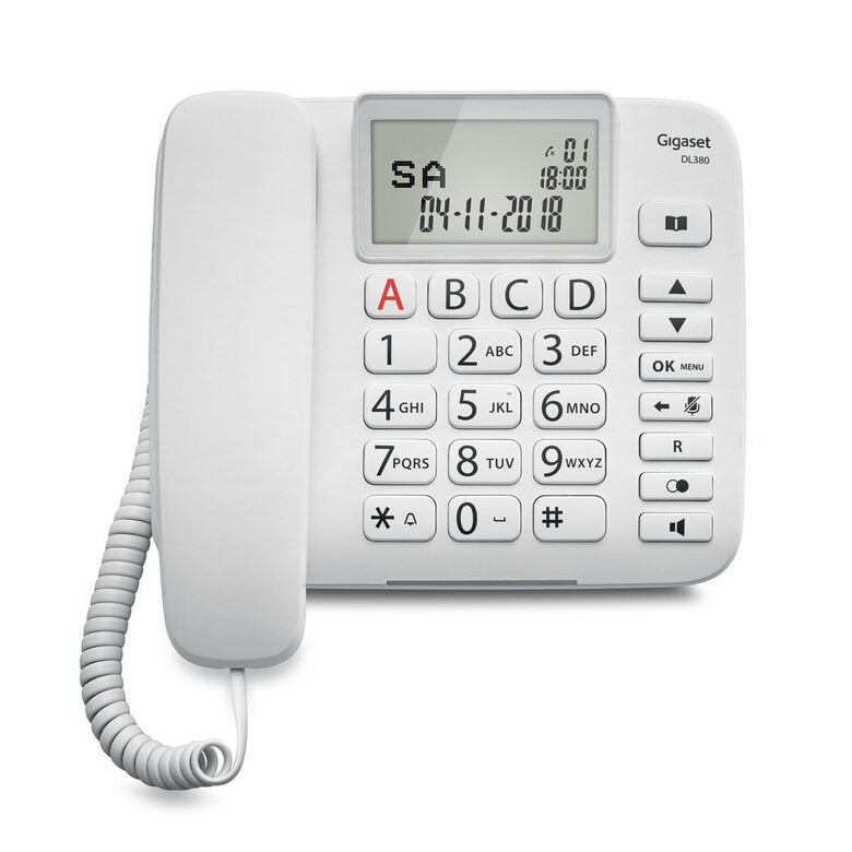 Gigaset DL380 Telefono analogico Identificatore di chiamata Bianco