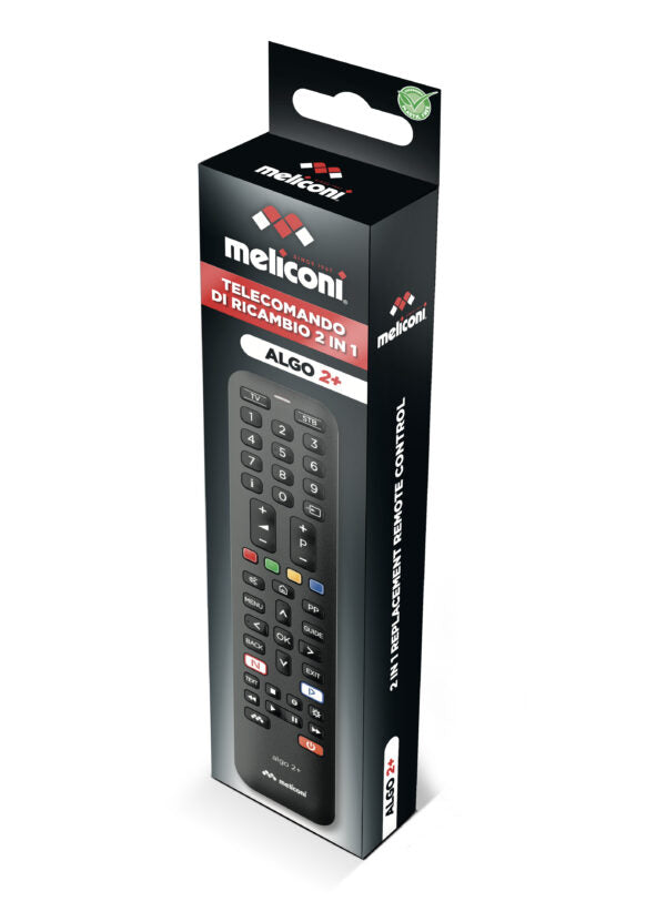 Meliconi Algo 2+ telecomando IR Wireless DVD/Blu-ray, TV, Sintonizzatore TV Pulsanti