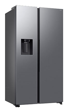 Samsung RS70F65KETEF Frigorifero Side By Side A Libera Installazione, AI Inverter, All-around Cooling, AI Hybrid Cooling, Dispenser Senza Allaccio Idrico, Classe E, Inox