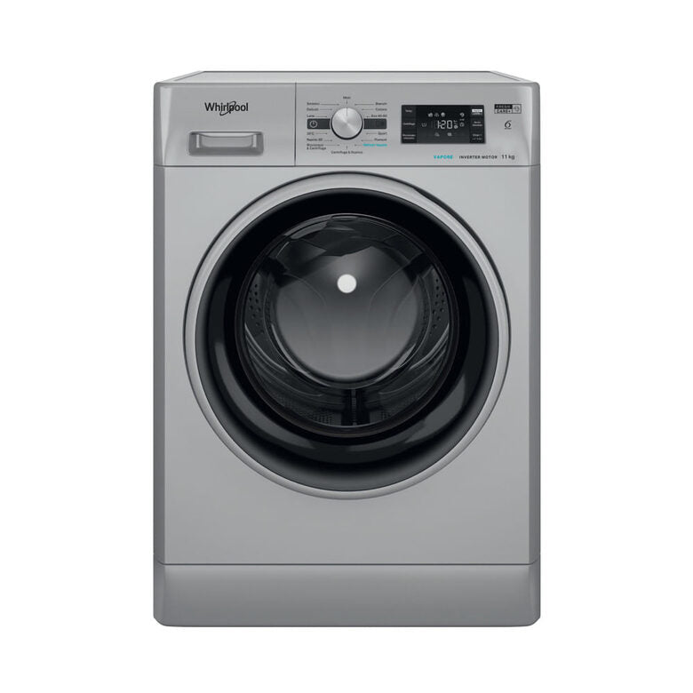 Whirlpool FFB 116 SILVER IT Lavatrice A Libera Installazione 11 Kg, 1400 Giri, Tecnologia 6° Senso, FreshCare+, Igiene Vapore, Classe A, Argento