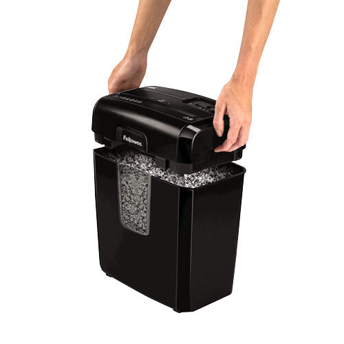 Fellowes Destructora 8Mc distruggi documenti Taglio a frammenti 22 cm Nero