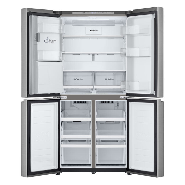 LG GML860PYFE Frigorifero Multidoor Slim, Classe E, 506L, Wi-Fi, Linear Cooling, Smart Diagnosis, Total No Frost,Argento