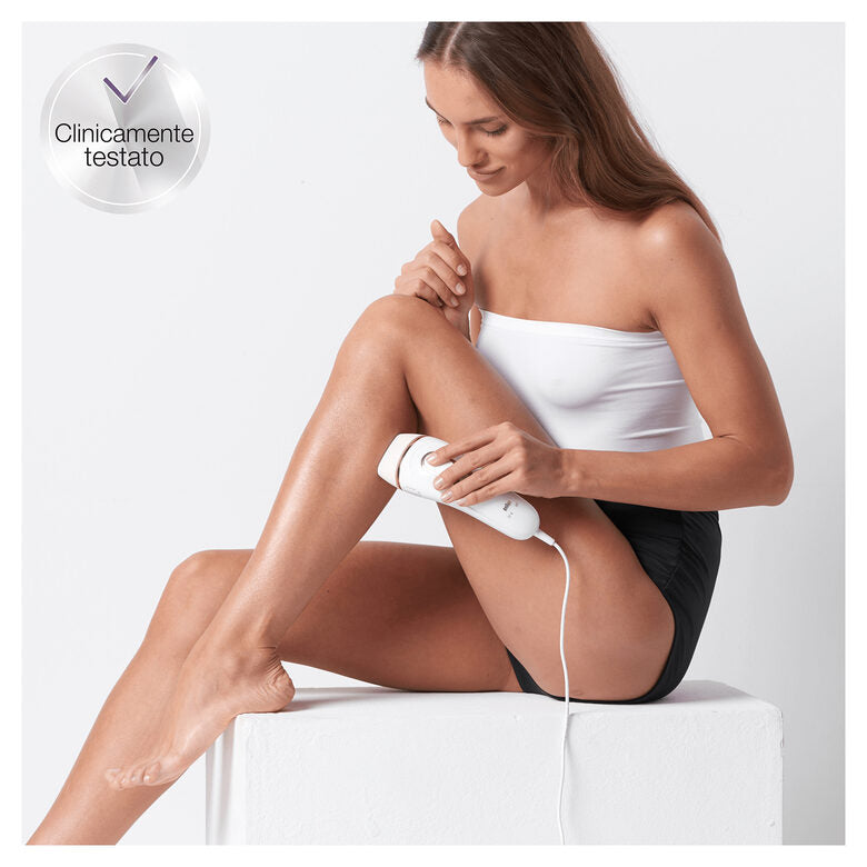 Braun Silk-expert Pro 5 PL5014 Epilatore Luce Pulsata, Bianco/Oro, Corpo E Viso Con Rasoio Venus Smooth E Custodia Esclusiva