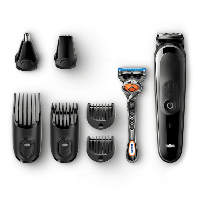 Braun Multigroomer Rifinitore 8-In-1 Tutto-In-1 MGK5060 Rasoio Barba Elettrico, Rifinitore E Tagliacape