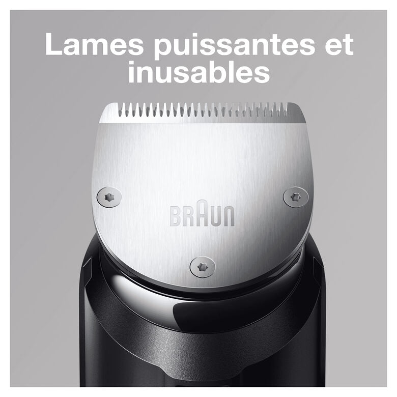 Braun Regolabarba BT7020, Rasoio Barba Elettrico Uomo E Tagliacapelli – Nero/Grigio