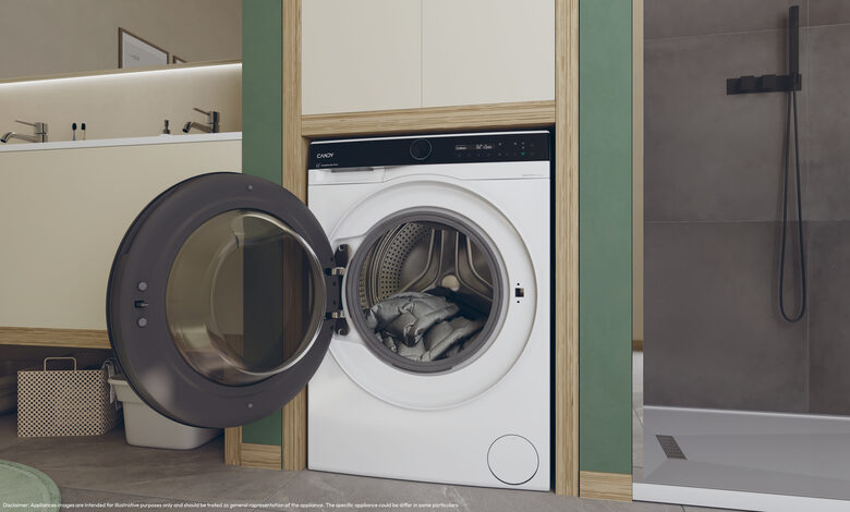 Candy BWS 4128B8-S Lavasciuga A Libera Installazione 12 Kg, 1400 Giri, ProWash&Dry, Proactive Ecowash, Candy Clean Shields, Soft Drum, Classe D, Bianco