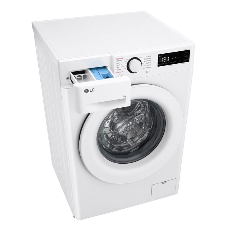 LG F4R3010NSWW Serie R3 Lavatrice A Libera Installazione 10 Kg, 1400 Giri, Lavaggio A Vapore, Allergy Care, Inverter Direct Drive, Classe A-10%, Bianco