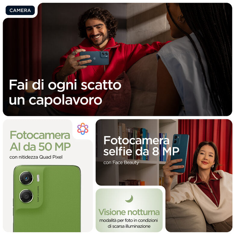 Motorola moto g06 17,5 cm (6.88") Doppia SIM Android 15 4G USB tipo-C 8 GB 256 GB 5200 mAh Verde