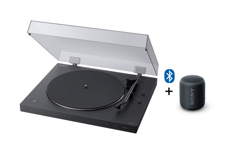 Sony PS-LX310BT, Giradischi con Bluetooth + SRS-XB12 speaker compatto resistente all'acqua con EXTRA BASS