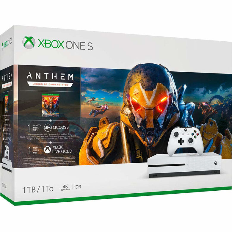 Microsoft Xbox One S + Anthem 1000 GB Wi-Fi Bianco